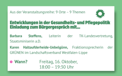 9 Orte – 9 Themen: Entwicklungen in der Gesundheits- und Pflegepolitik