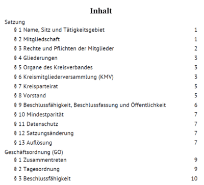 Satzung, Geschäftsordnung und Finanzordnung des Kreisverbandes BÜNDNIS 90/DIE GRÜNEN Ennepe-Ruhr